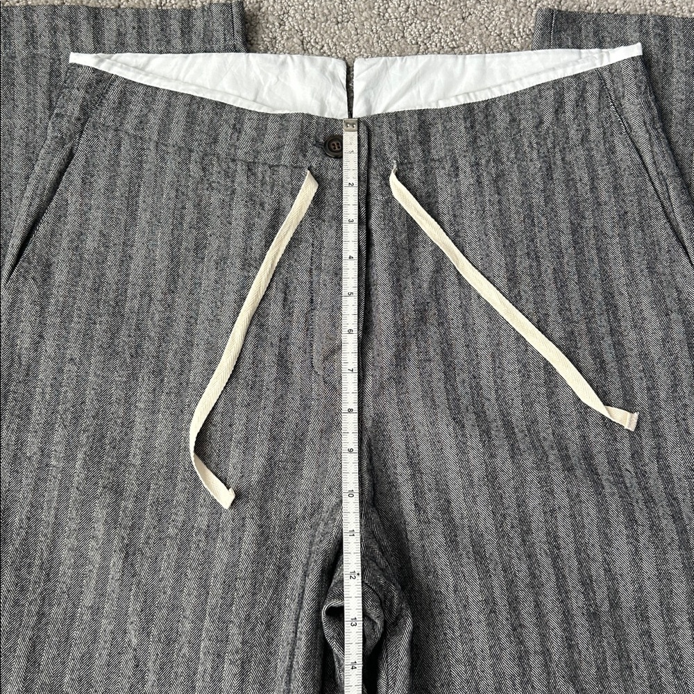 Hannoh Wessel Herringbone Wool Trousers Cotton Vintage Designer Pants 38 EUC - Picture 3 of 13